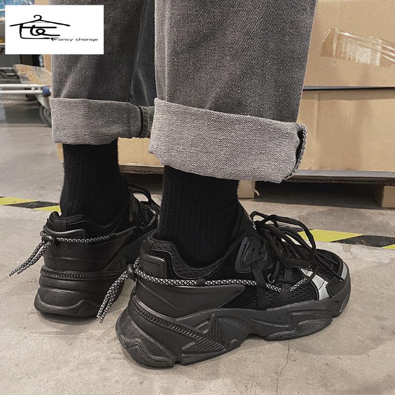 Giày Thể Thao Đế Dày Tăng Chiều Cao Thoải Mái Phong Cách Retro Cho Cặp Đôi