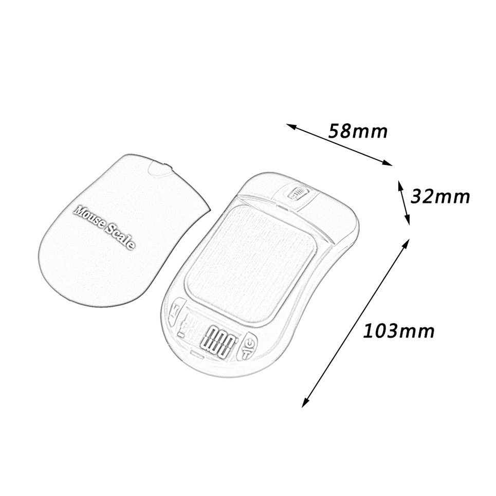 100g x 0.01g Digital Pocket Scale Portable Precision Scales Mouse Style New