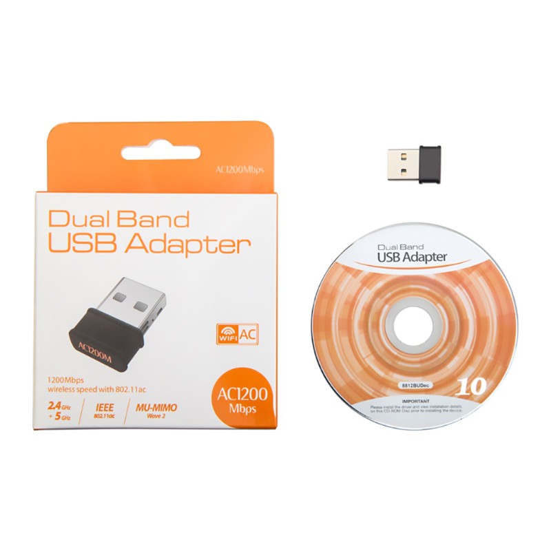 Usb Wifi Thông Minh Wili 802.11ac 1200mbps Băng Tần Kép 2.4g 5g Cho Máy Tính