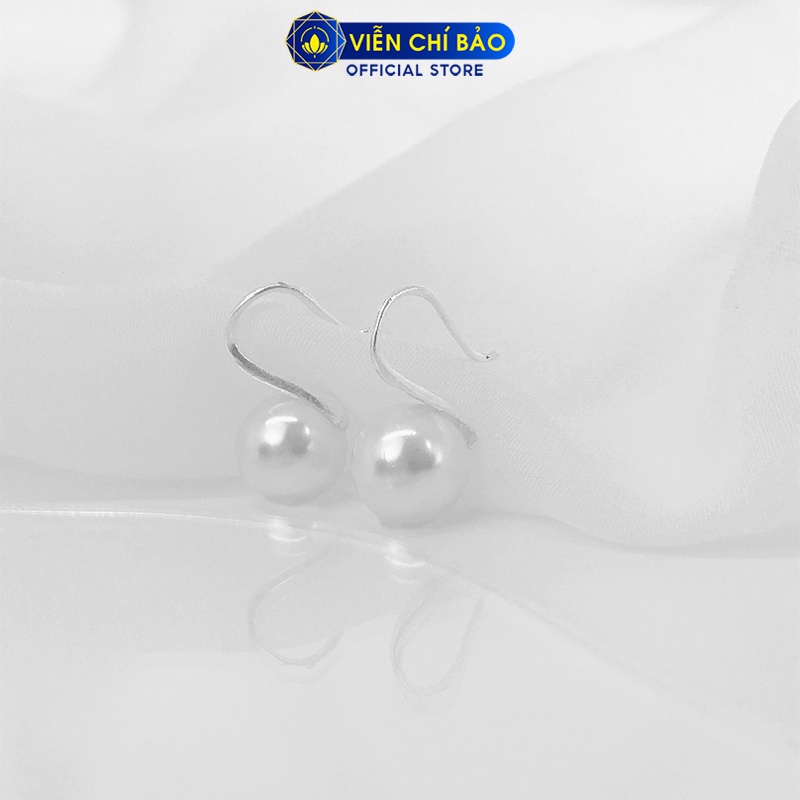 Bông tai bạc nữ móc câu hạt châu chất liệu bạc 925 thời trang phụ kiện trang sức nữ Viễn Chí Bảo B400261