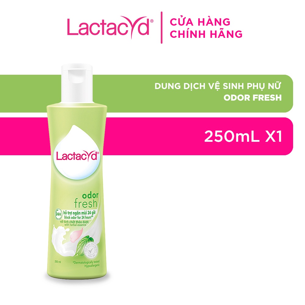 Bộ Dung Dịch Vệ Sinh Phụ Nữ Lactacyd Soft &amp; Silky Dưỡng Ẩm 250ml + Odor Fresh Ngăn Mùi 24H 250ml