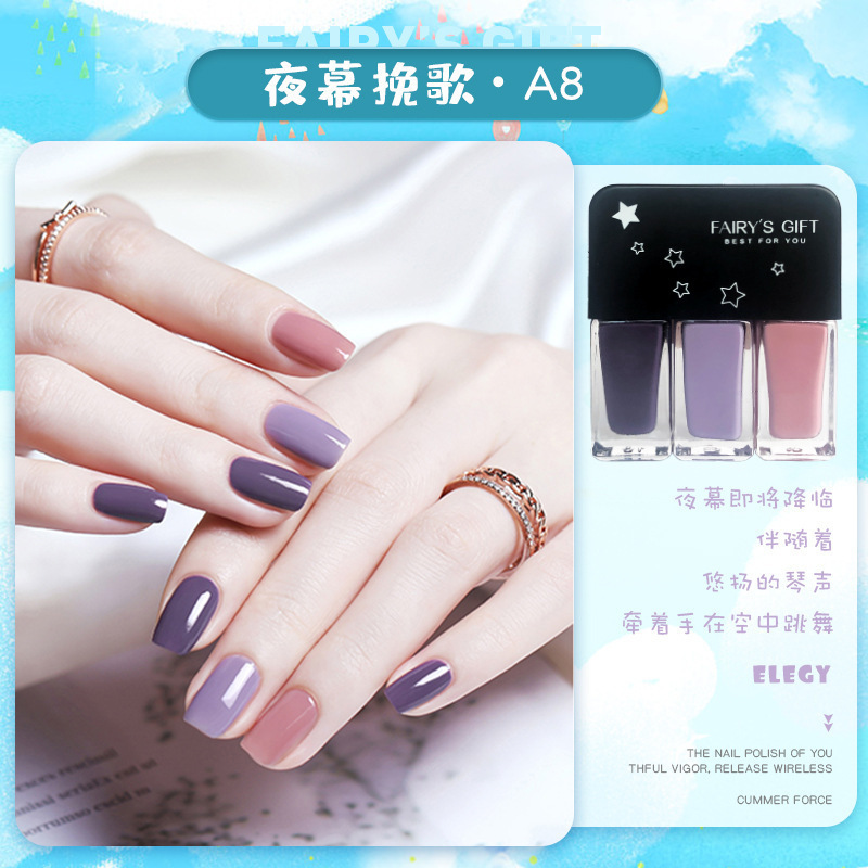 Set 3 món nhũ sơn móng tay Fairys Gift dễ thương nail nhiều màu