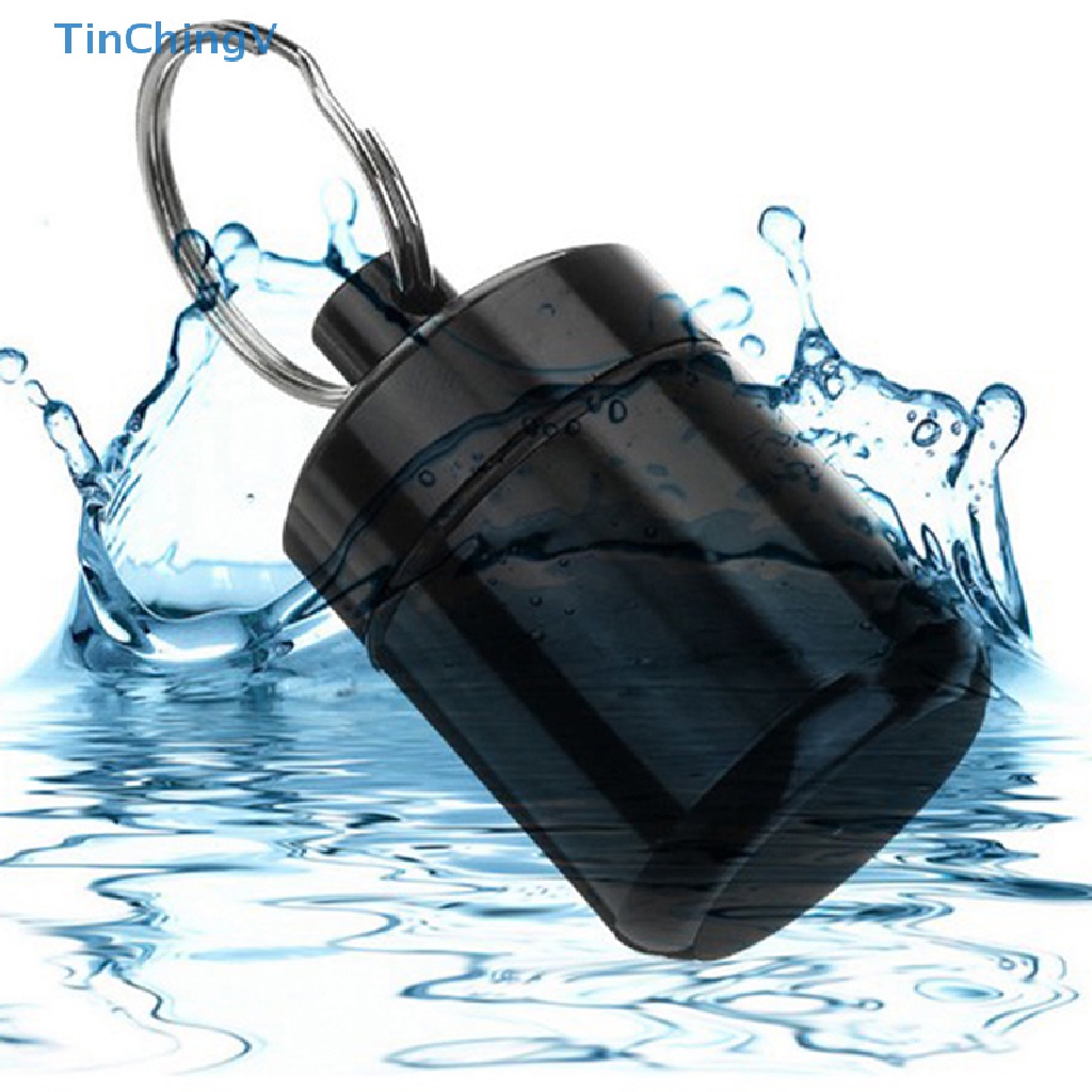 1 Hộp Đựng Thuốc Mini Bằng Hợp Kim Nhôm Chống Thấm Nước Có Móc Khóa Tiện Dụng