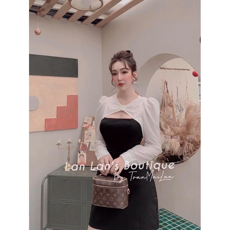 Đầm Umi Tay Dài Khoét Ngực