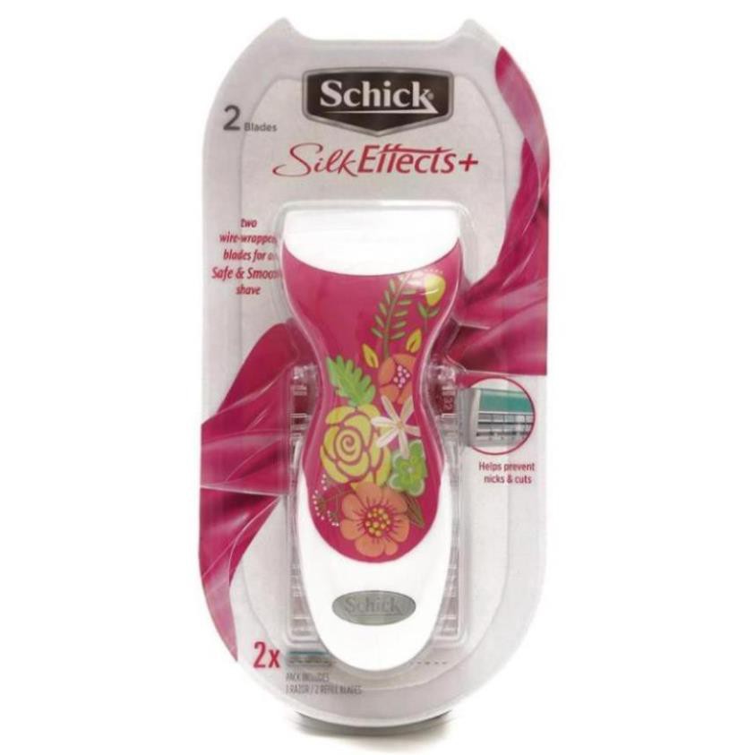Dao Cạo Thay Lưỡi Dành Cho Nữ Schick Silk Effects 2S (Vỉ 1 Cán Và 2 Lưỡi)