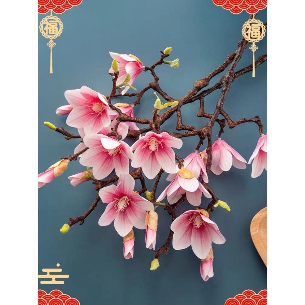 Hoa giả - Hoa Mộc Lan Cao Su Nở Mới trang trí cực xinh.