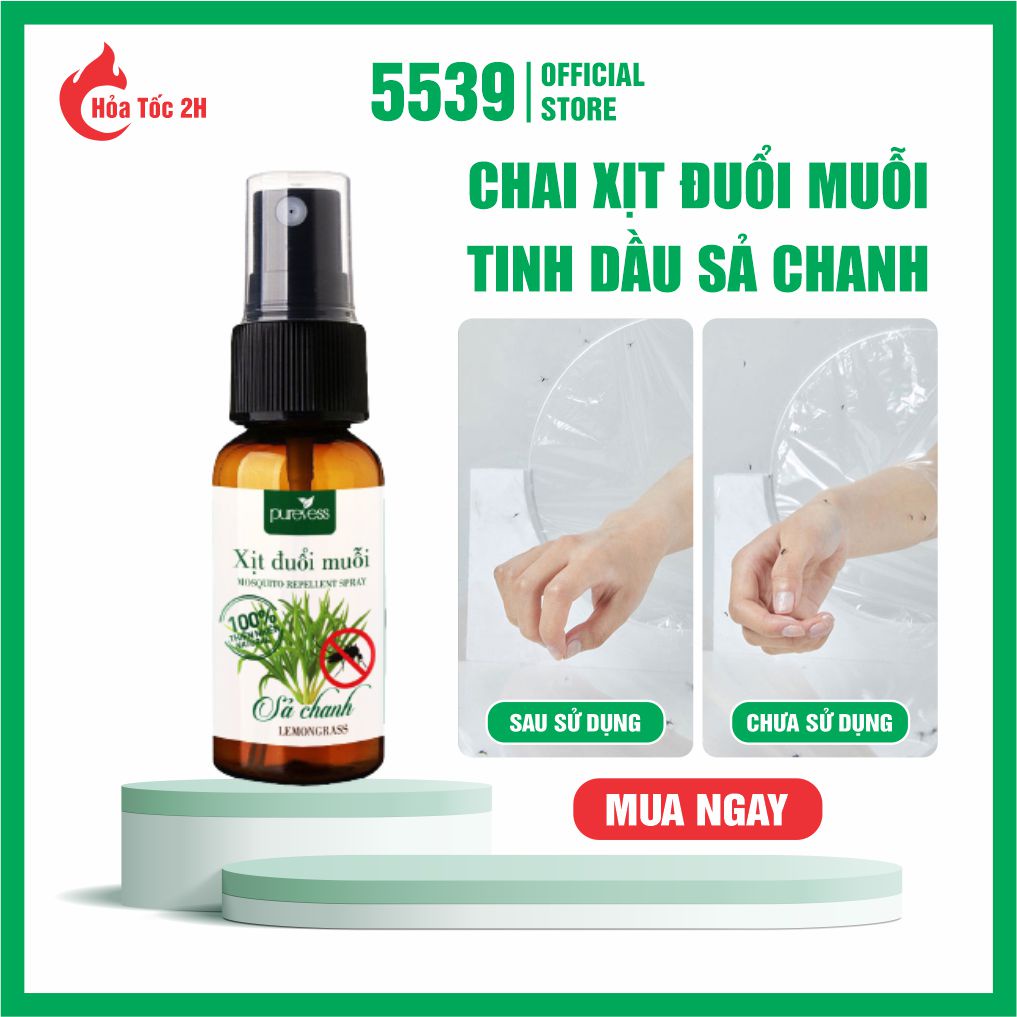 Tinh dầu đuổi muỗi sả chanh thơm phòng dạng xịt đuỗi muỗi, khử mùi nấm mốc - Shop 5539