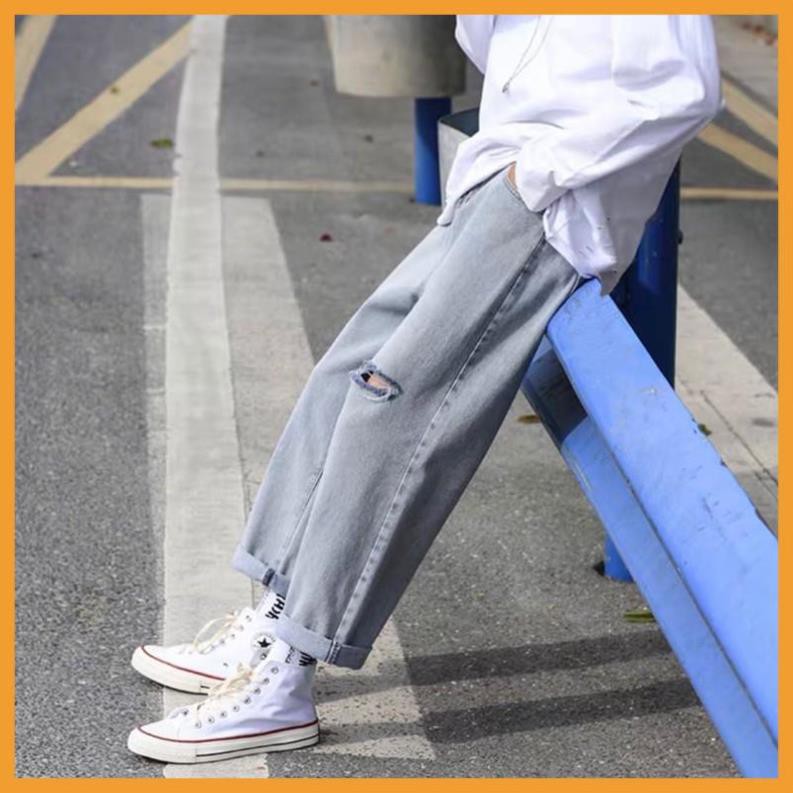 Quần Jean Baggy Nam Rách Gối + Rách Cạnh mã RGC- 01 hot 2021