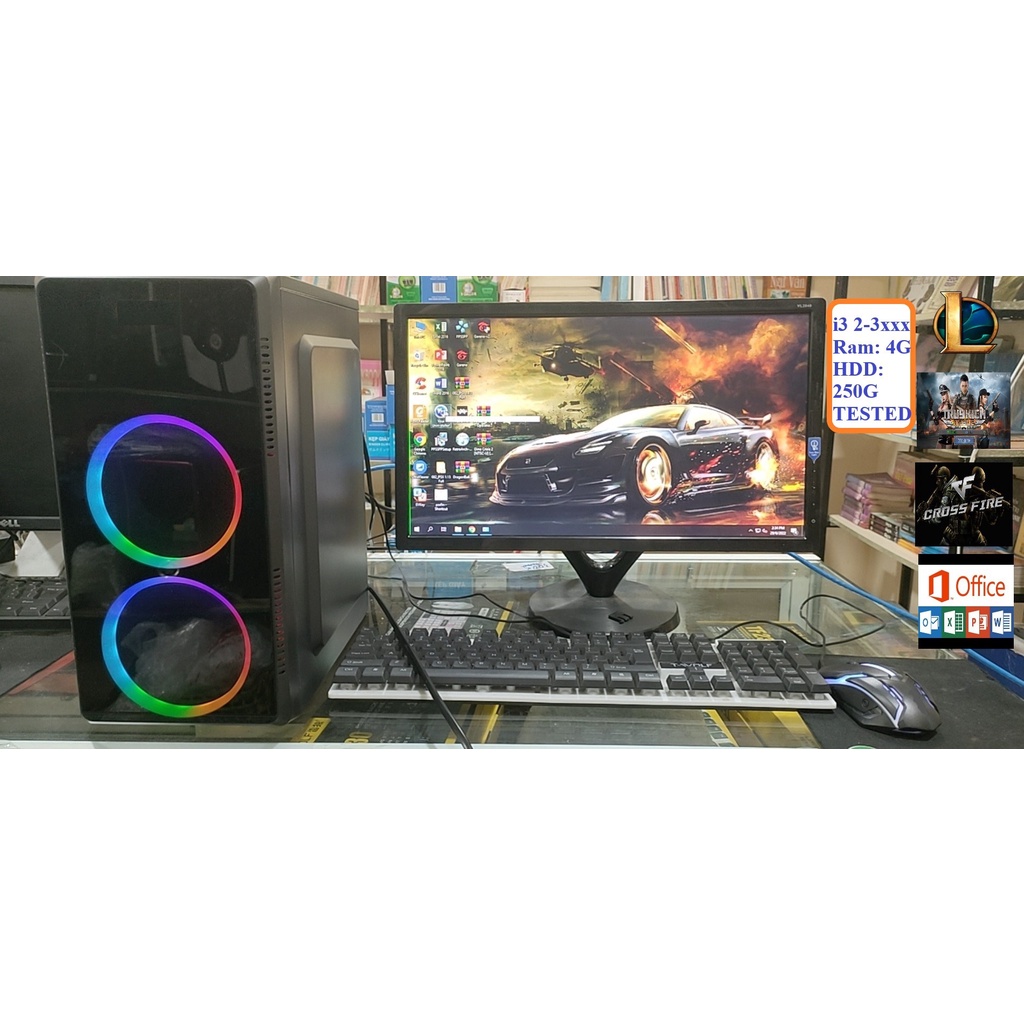 NGUYÊN BỘ MÁY TÍNH I3 2xxx-3xxx KÈM MÀN HÌNH CHIẾN MƯỢT GAME LIÊN MINH LIÊN QUÂN ĐỘT KÍCH AUDITION PUB MOBIL HỌC TẬP TỐT