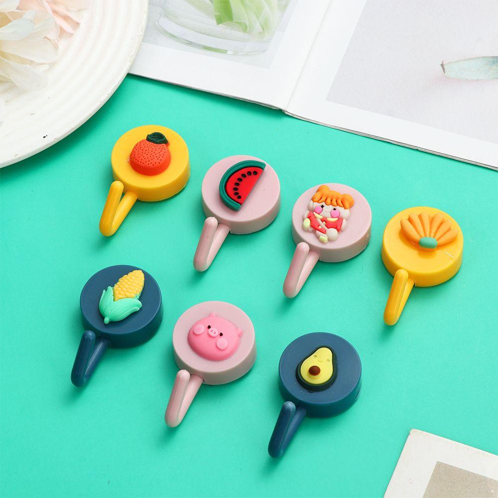 MUVAKO Móc Treo Đồ Dán Tường Thiết Kế Hai Mặt Họa Tiết Hoạt Hình