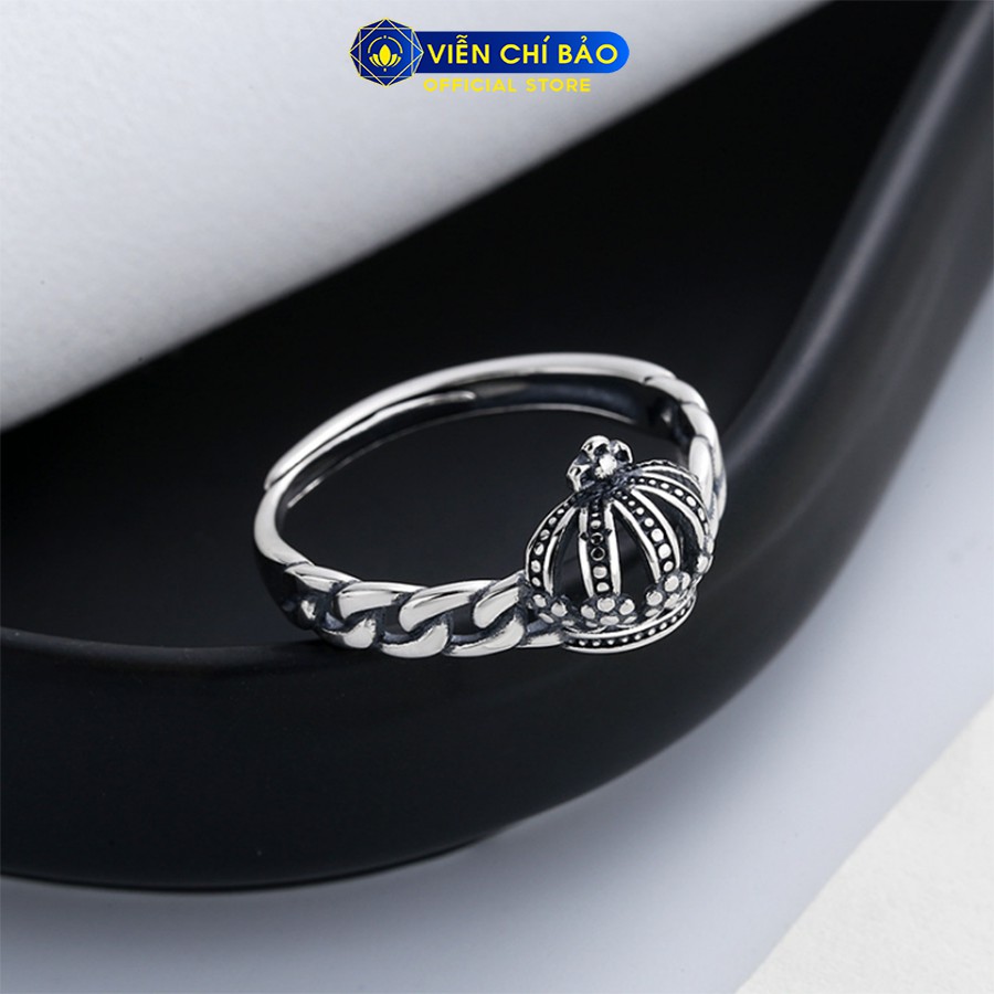 Nhẫn bạc nữ hình vương miện chất liệu bạc Thái S925 trẻ trung cá tính thương hiệu Viễn Chí Bảo N000431