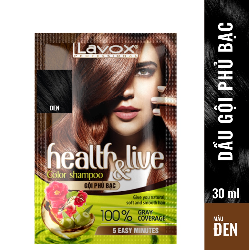 Combo 10 Gói Gội Phủ Bạc Siêu Dưỡng Health&Live Lavox