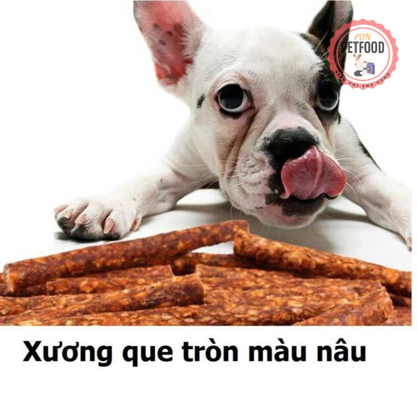 Xương Doog que tròn mầu ngẫu nhiên (10 cái/túi 80gr) (- 4711424) xương chó gặm 12cm