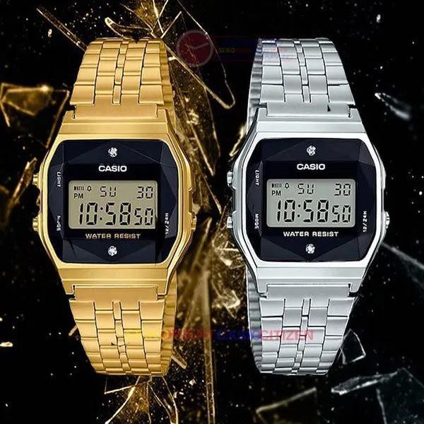 Đồng hồ dây kim loại chính hãng Casio A159WGED-1DF