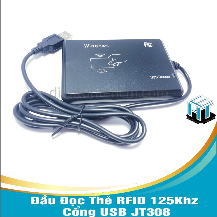 Đầu Đọc Thẻ RFID 125Khz Cổng USB JT308