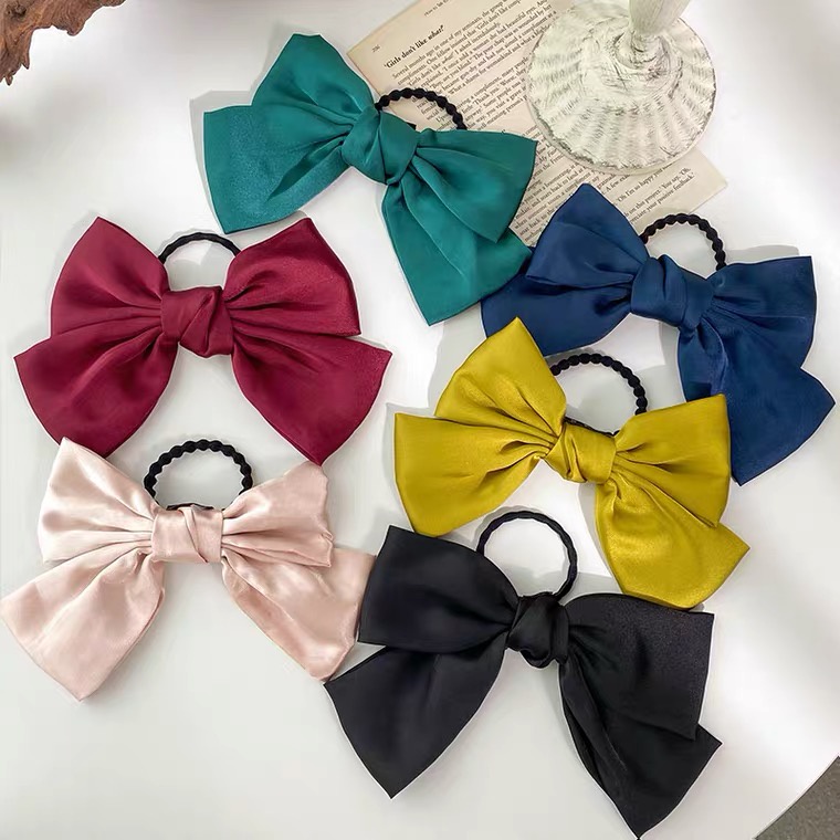 ✨Kẹp tóc nơ màu trơn phong cách Hàn Quốc thời trang cho nữ