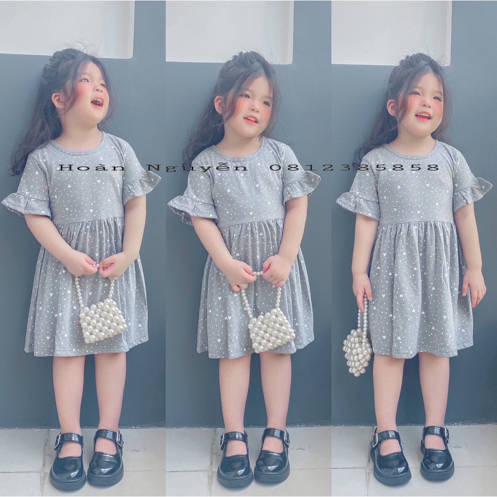 Set váy đầm cho bé nhiều kiểu cánh tiên, sát nách, rớt vai thun cotton xuất dư mềm mát đồ bộ bé gái shop NEM