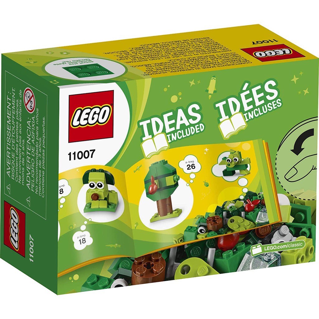 LEGO CLASSIC Hộp Lắp Ráp Sáng Tạo Xanh Lá 11007 (60 Chi Tiết)