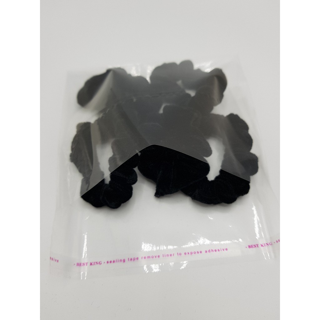 Chun buộc tóc nhung màu đen tuyền hàng đẹp, dầy dặn  PKT031708