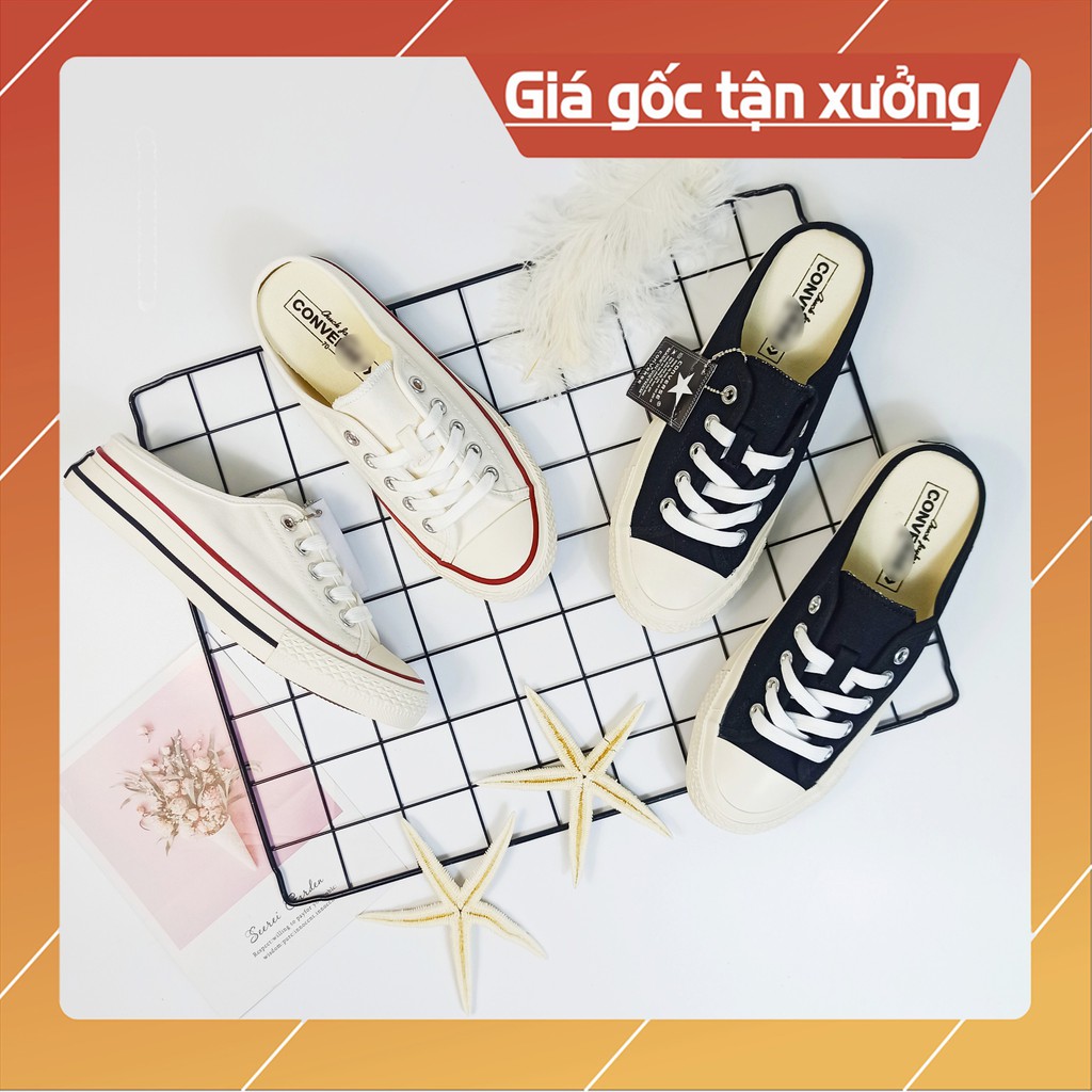 Sneaker đạp gót nữ thời trang - giày sục phong cách ullzang xinh xắn - màu đen, trắng dễ phối đồ