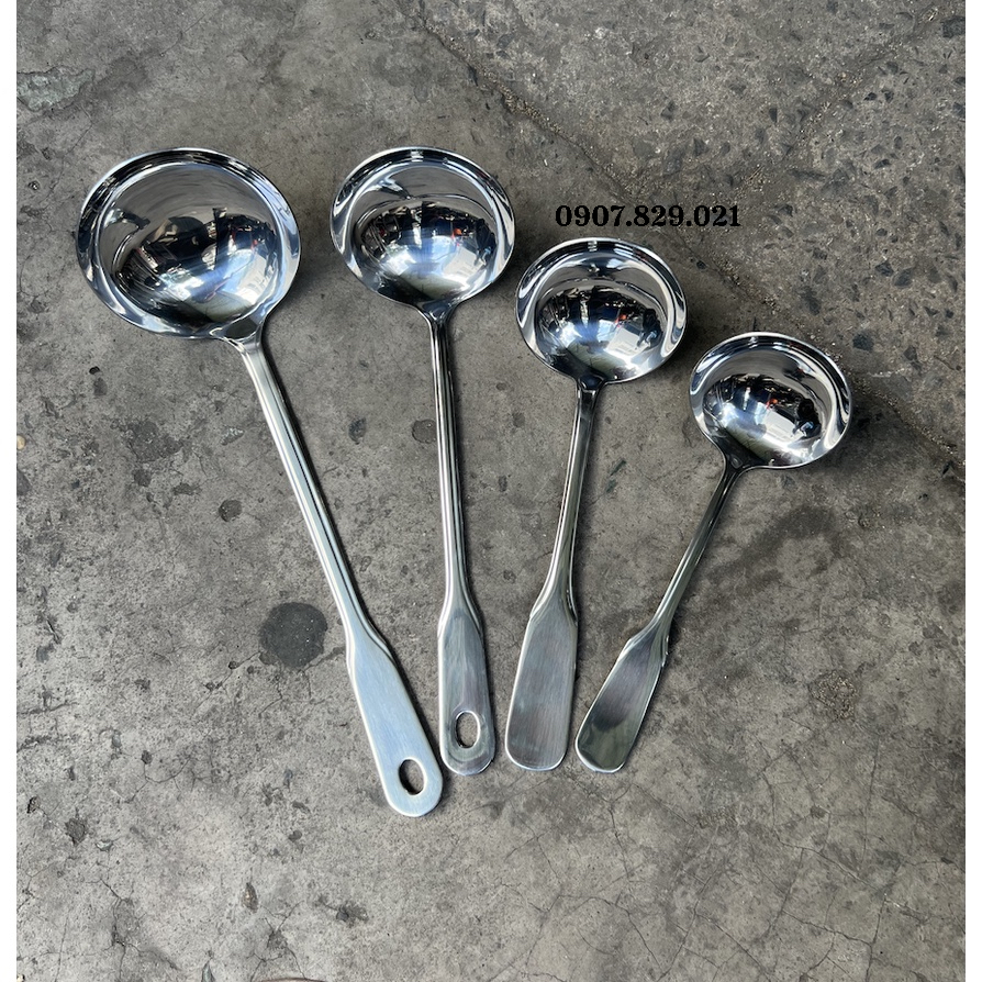 Vá, Muôi Múc Canh REHANG cao cấp Cán INOX Trơn