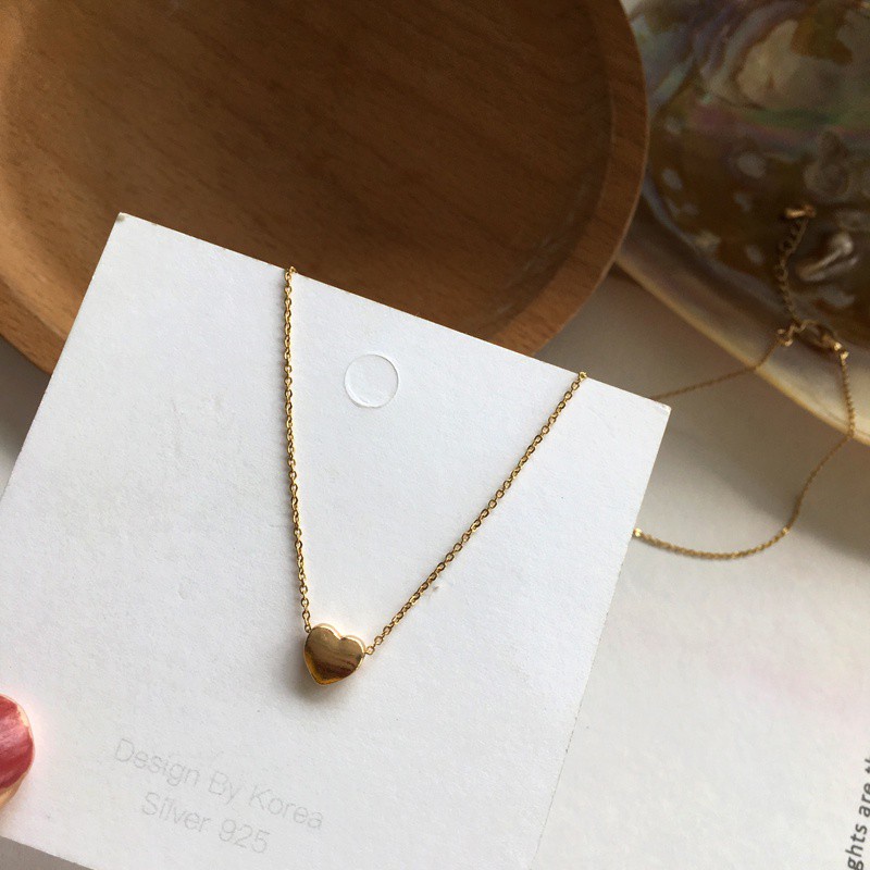 Vòng cổ Kim Loại Mặt Trái Tim Phong Cách Hip Hop Âu Mỹ Cá Tính