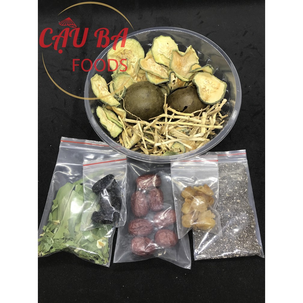 Set nấu sâm BÍ ĐAO HẠT CHIA 8 nguyên liệu 5 lít - CẬU BA FOODS