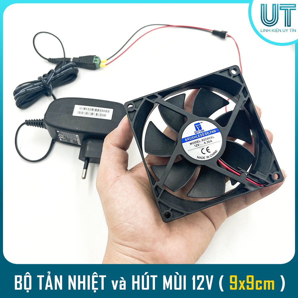 Combo bộ quạt tản nhiệt và hút mùi 1 quạt 12V 3000RPM - Tản nhiệt cho máy tính, hút mùi hút khói