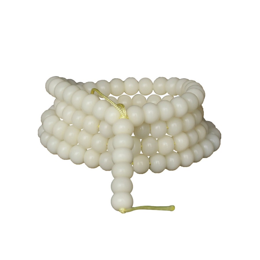 Vòng tay nam nữ chuỗi hạt bồ đề trắng 108 hạt