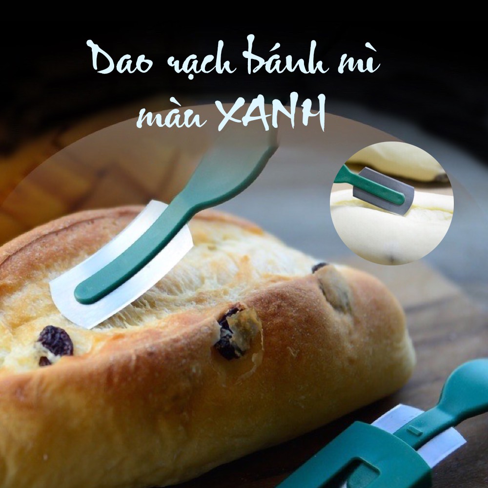 Dao rạch bánh mì màu xanh