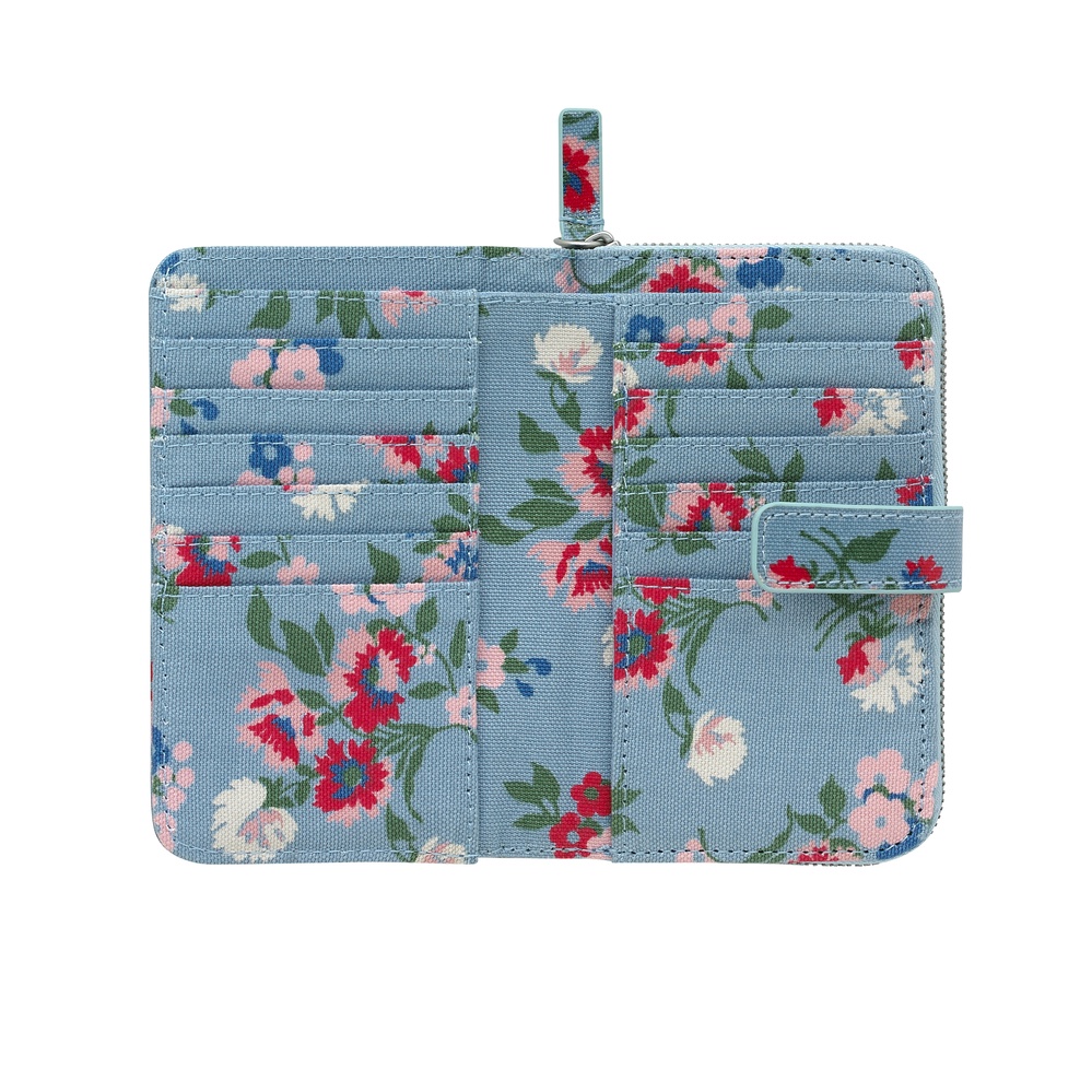 Cath Kidston - Ví cầm tay Folded Zip Wallet Summer Floral  -  1002522 - Light Blue