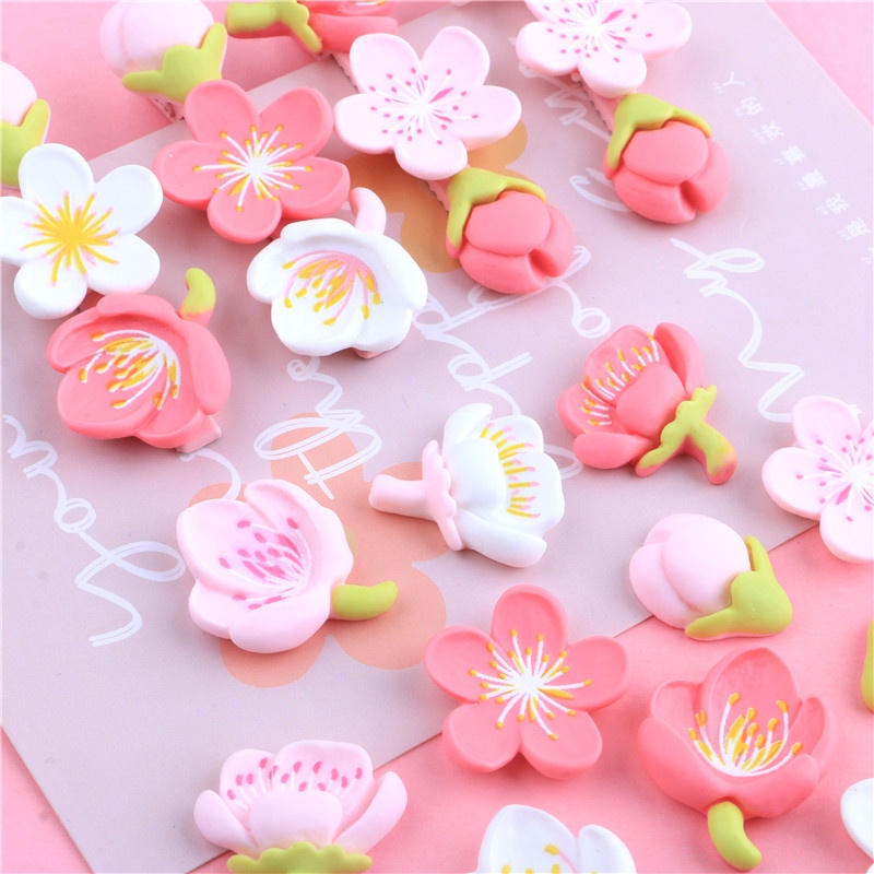 Set 10 Ghim Cài Áo Hình Hoa Anh Đào Xinh Xắn