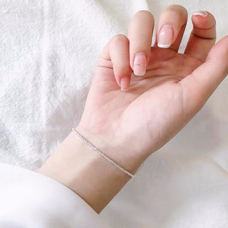 Lắc tay bạc trơn lắc tay nữ lắc  tay trơn móc khóa tròn siêu đẹp siêu rẻ