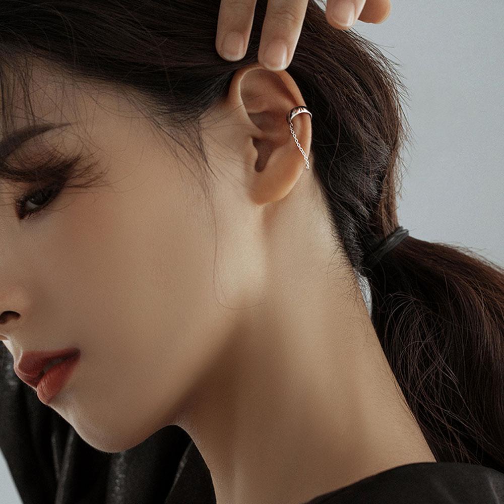 Kẹp Sụn Màu Berrdo Hàn Quốc Cho Nữ|Khuyên Kẹp Vành Tai Bằng Hợp Kim Đính Khối Lập Phương Nhỏ Màu Sắc Sang