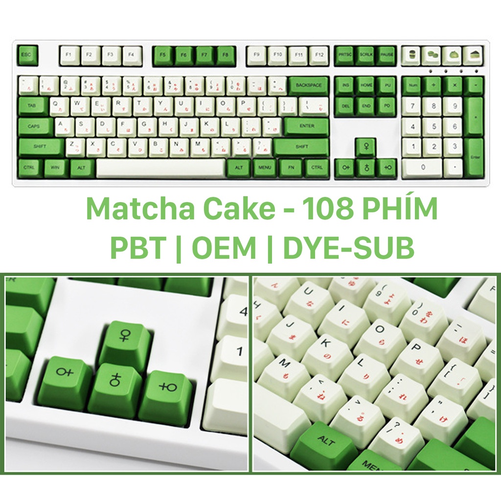 Keycap mẫu GameBoy, NES, Coral Sea,Shimmer, Match,... chất liệu PBT, Profile OEM &amp; XDA, in Dye-Sub (Chỉ có bộ nút phím)