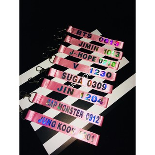 DÂY STRAP MÓC KHOÁ IDOL BTS HỒNG - DK45