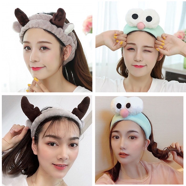 Băng đô rửa mặt tai thú TÍM STORE phong cách hàn quốc phụ kiện tóc dễ thương