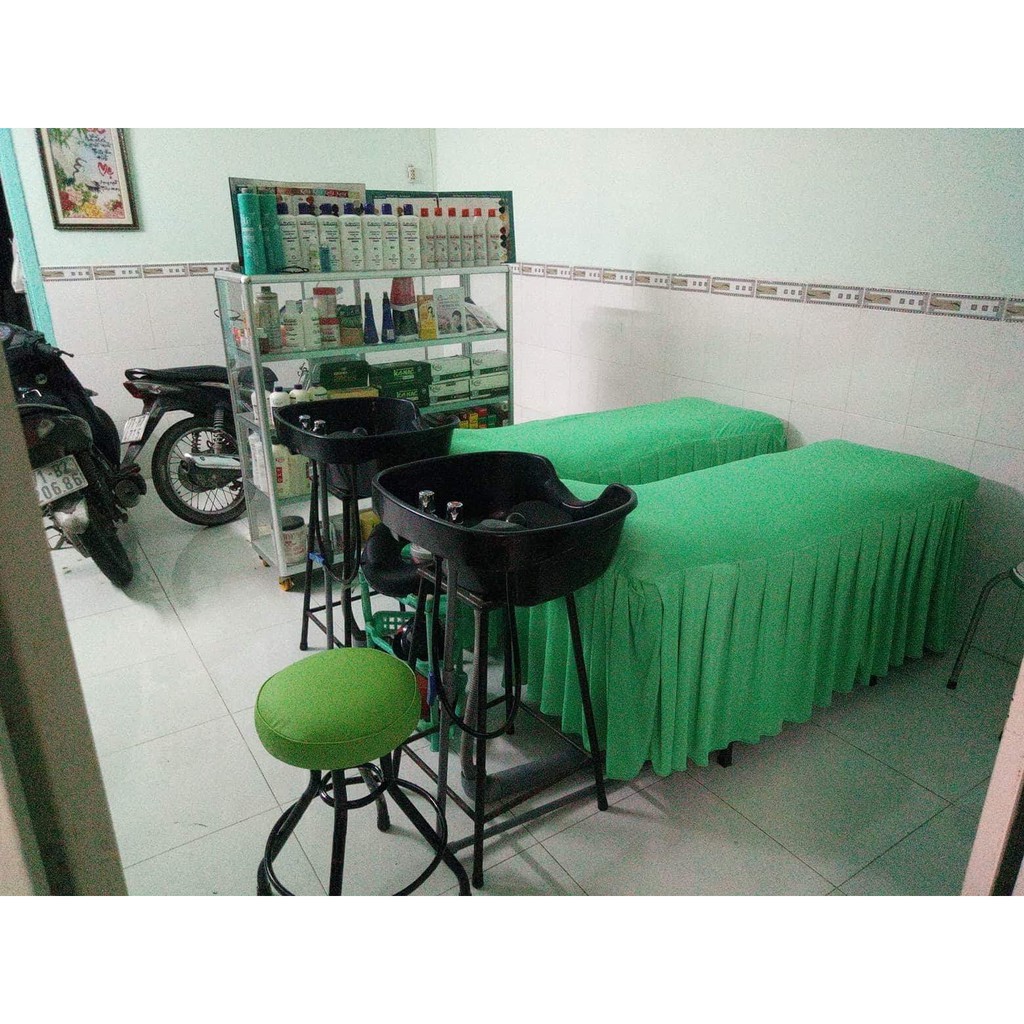 Drap phũ giường ghế nối mi, phun xăm, spa