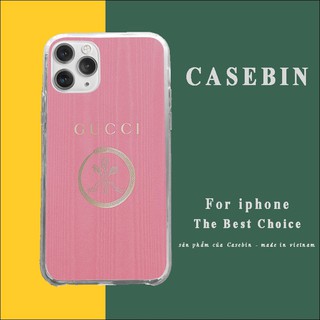 Ốp đt ốp iphone Gucci hồng Iphone 7/7Plus/8/8Plus/X/Xs/Xs Max/11/11 Promax/12/12 Promax GUCPOD0167