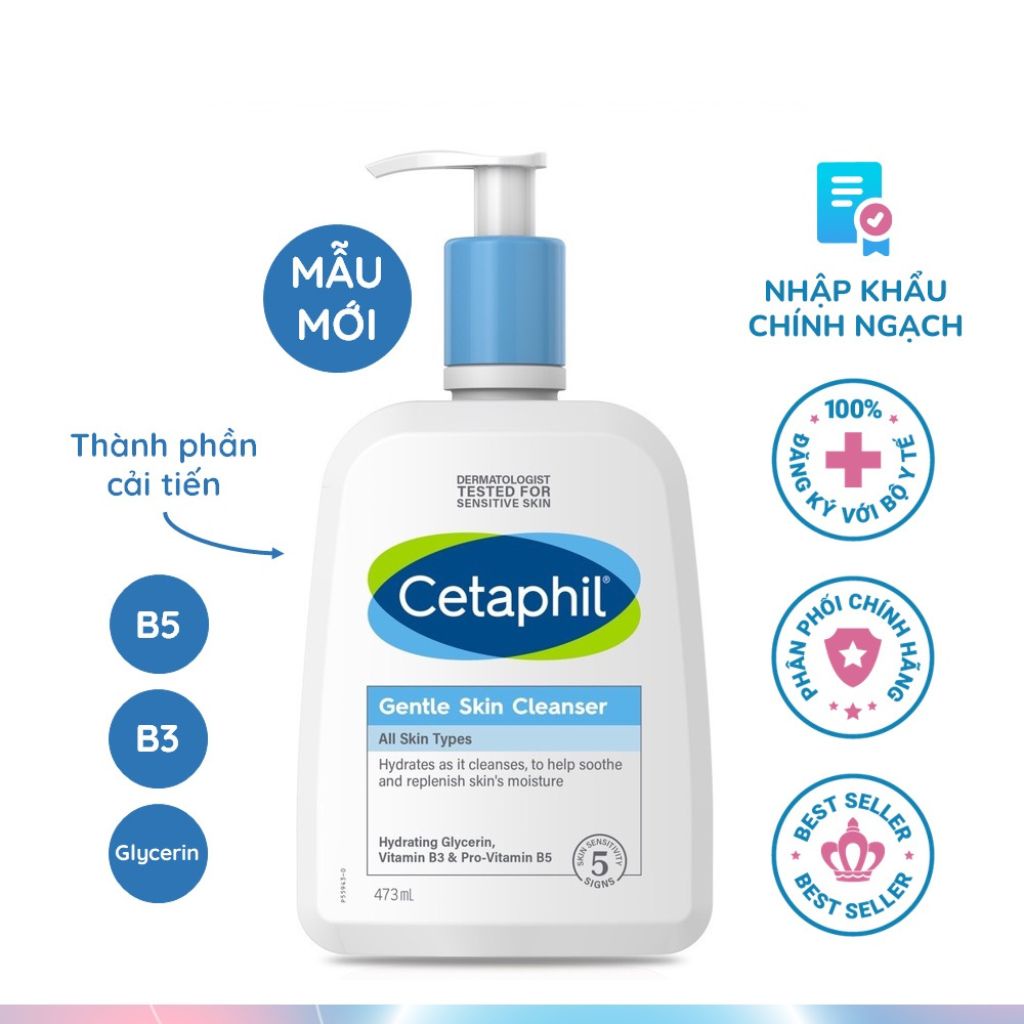 Sữa rửa mặt CETAPHIL Gentle Skin Cleanser dành cho da mụn nam, nữ - Zavenci