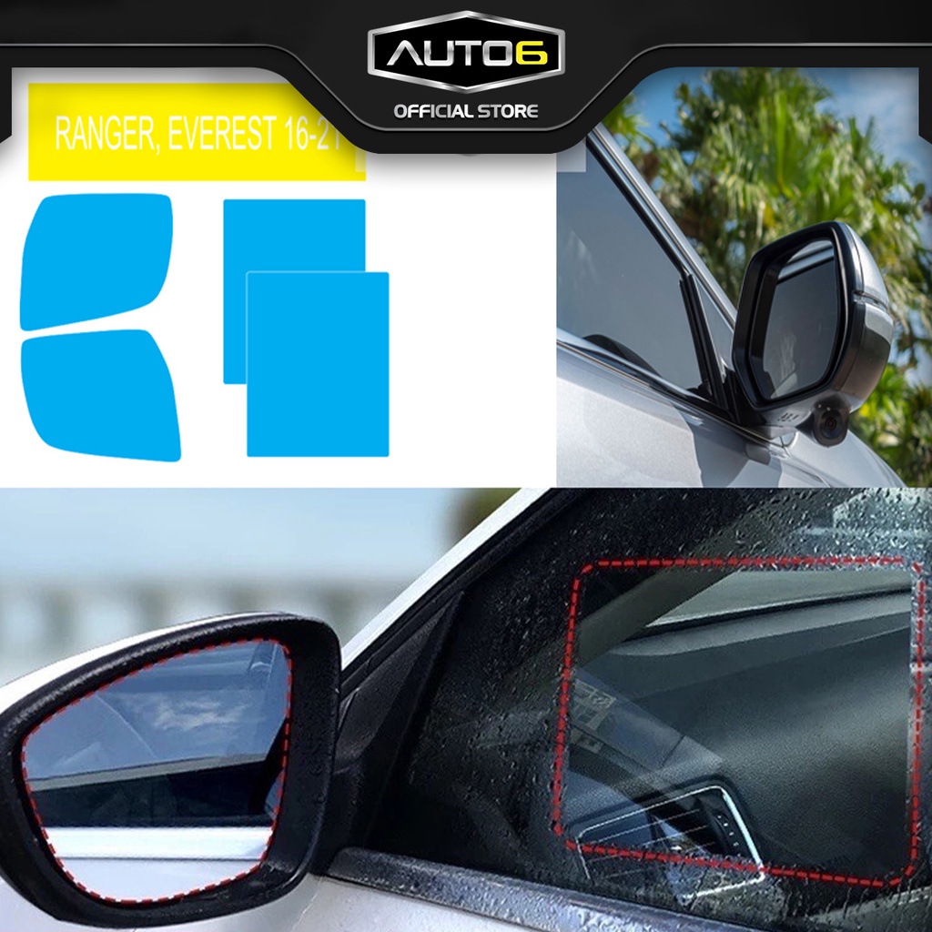 Tấm dán kính chống bám nước gương ô tô FORD RANGER EVEREST 16-21 full size - AUTO6