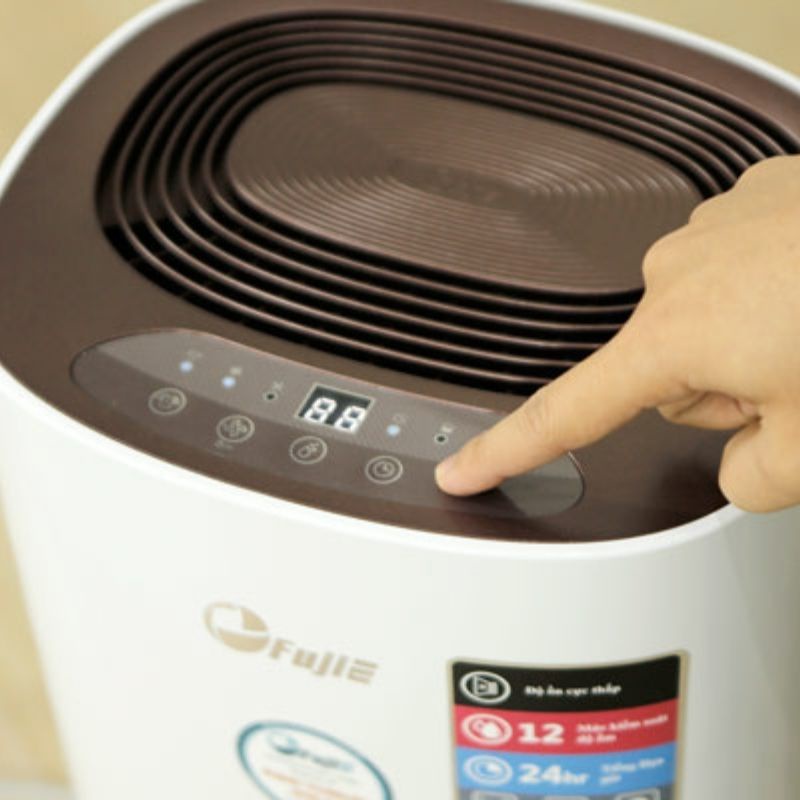 Máy hút ẩm không khí FujiE HM-912EC-N công suất hút ẩm 12L/ ngày, có khóa trẻ em công nghệ Nhật Bản bảo hành 2 năm