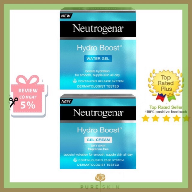 Kem dưỡng NEUTROGENA HYDRO BOOST WATER GEL/AQUA GEL/ GEL CREAM 50ml (HÀNG UK/FR CÓ BILL)