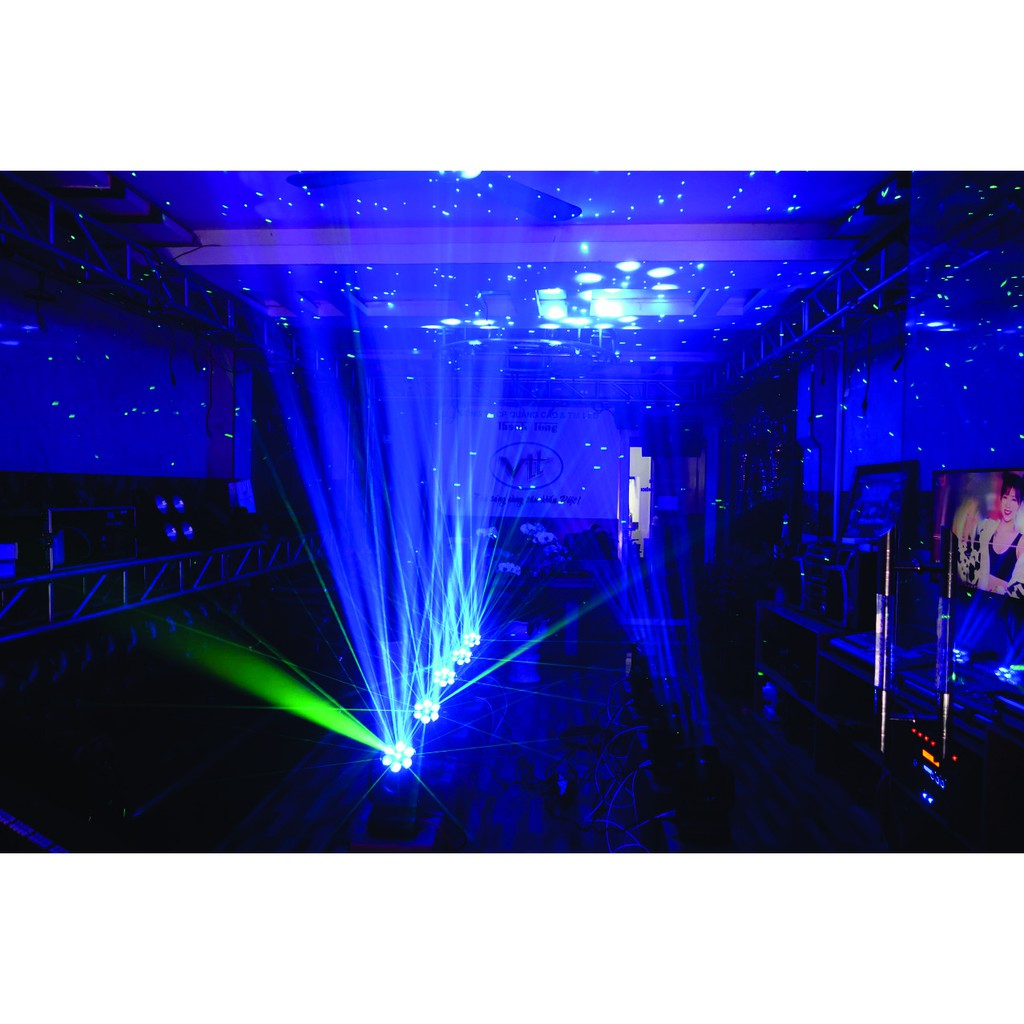 #hot 2021# Đèn Moving 6 mắt laser Đèn sân khấu chuyên karaoke và phòng trà