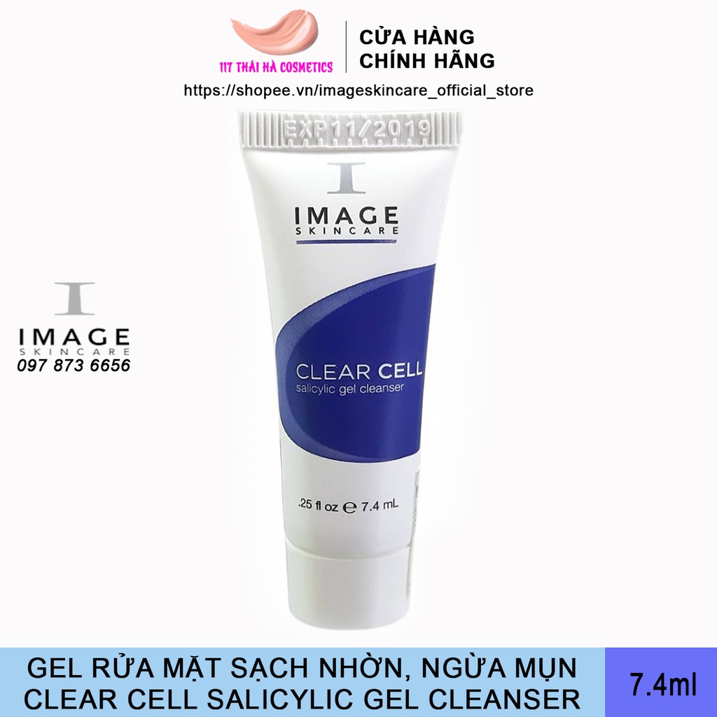 Gel rửa mặt sạch nhờn, ngừa mụn Image Skincare Clear Cell Salicylic Gel Cleanser 7.4 ml
