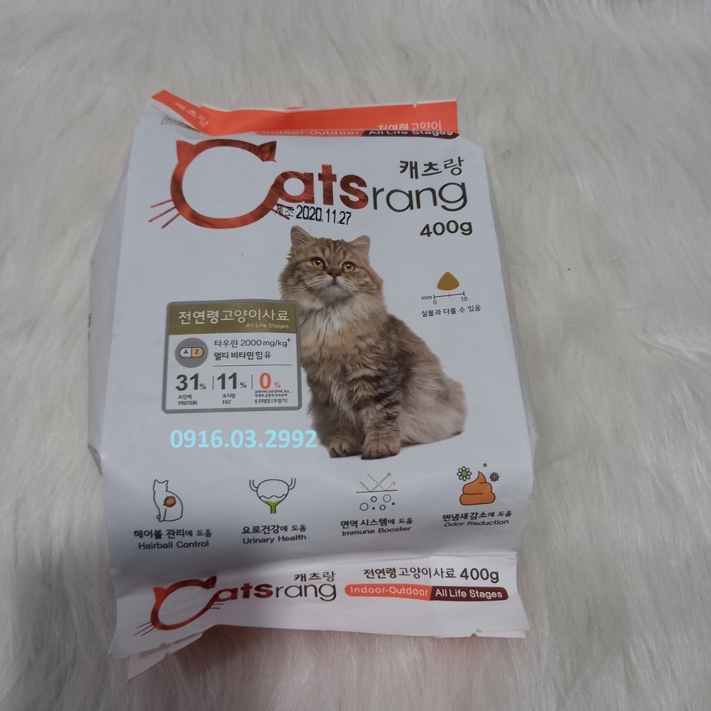 Thức ăn cho mèo Catsrang 2kg, Thức ăn cho mèo mọi lứa tuổi