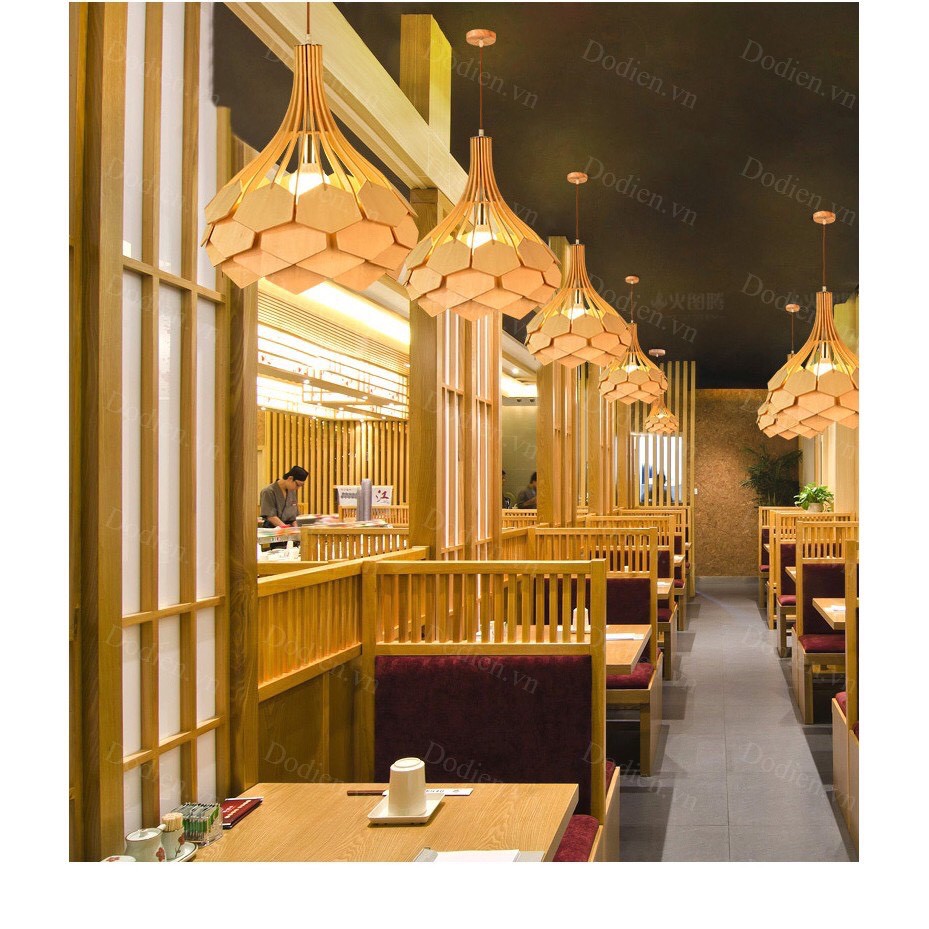 Đèn gỗ trang trí độc đáo mẫu hoa lài