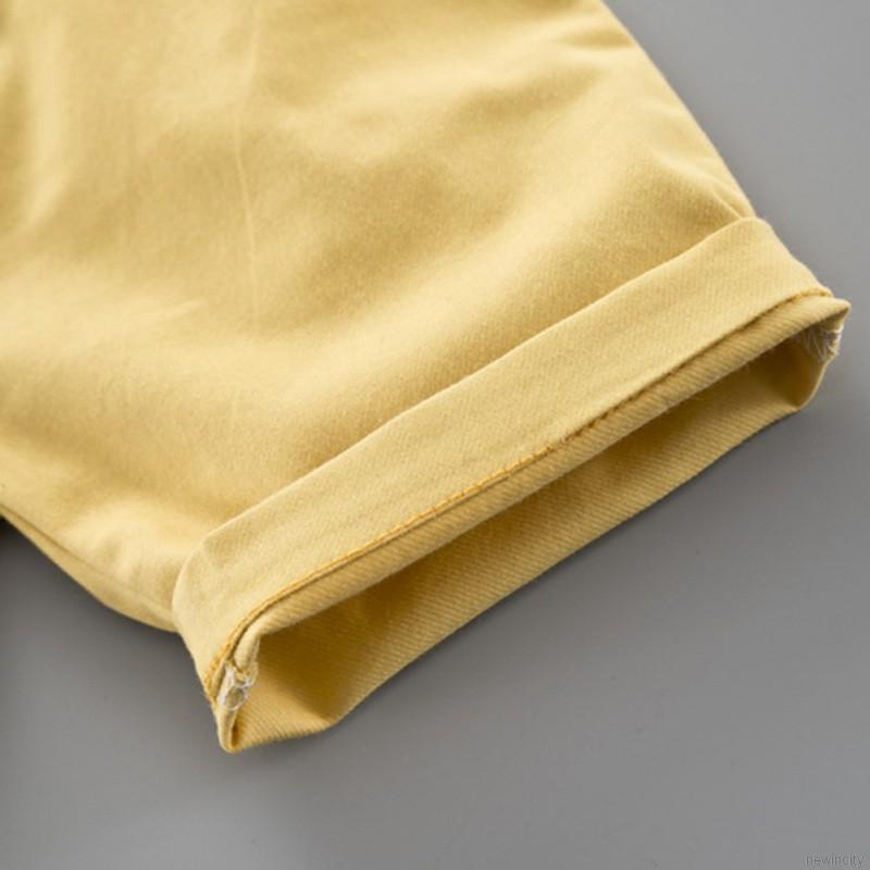 Bộ áo thun cotton kẻ sọc và quần ngắn in hình động vật cho bé trai