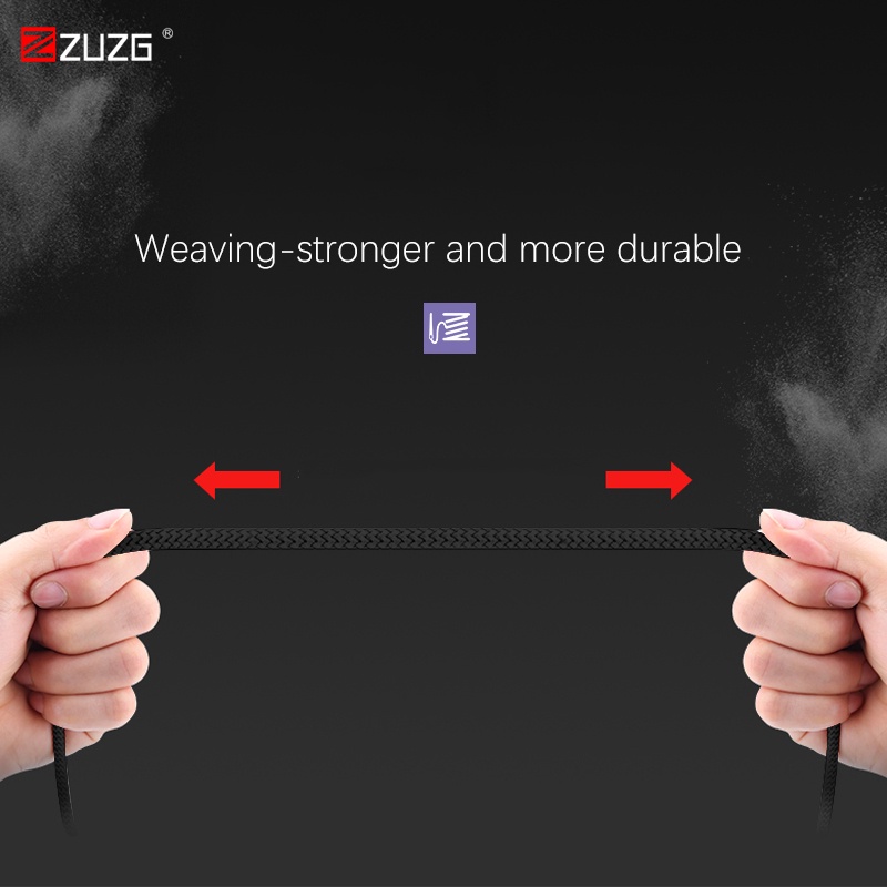 Cáp sạc nhanh bọc dù chống đứt , chống rối - hỗ trợ truyền tải dữ liệu tốt - chính hãng ZUZG NY01/2/3