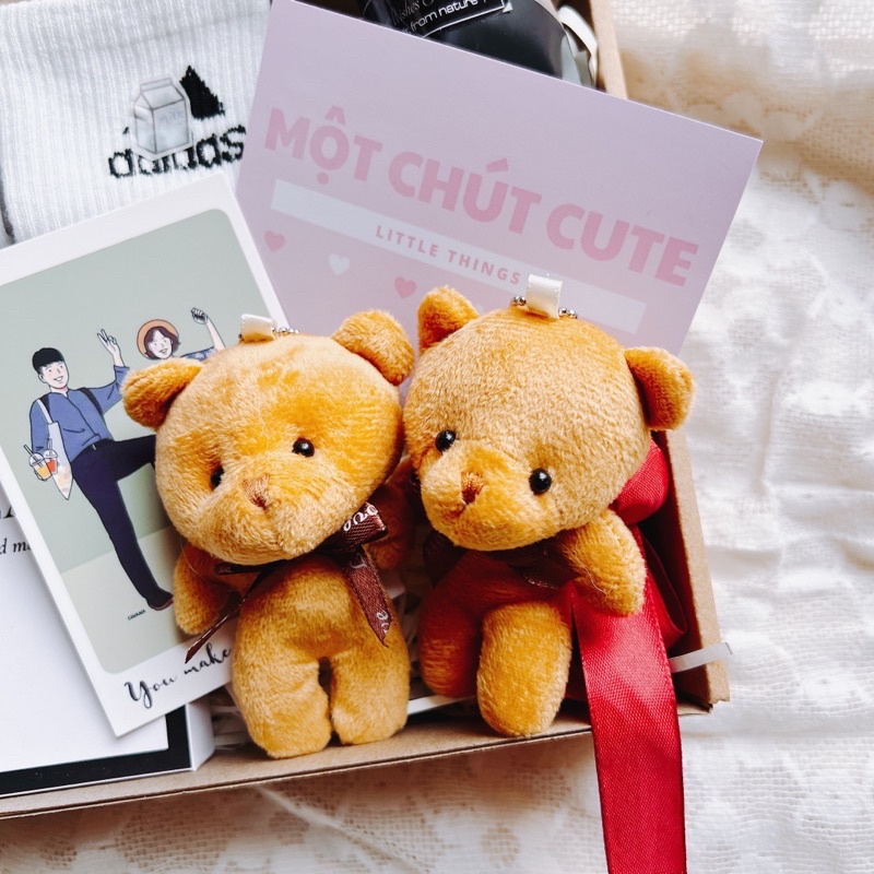 Set quà tặng Ví nam,gấu nâu đầy đủ tặng sinh nhật, Valentine, 6/4 dành cho bố, anh trai, người yêu - Một chút cute Shop